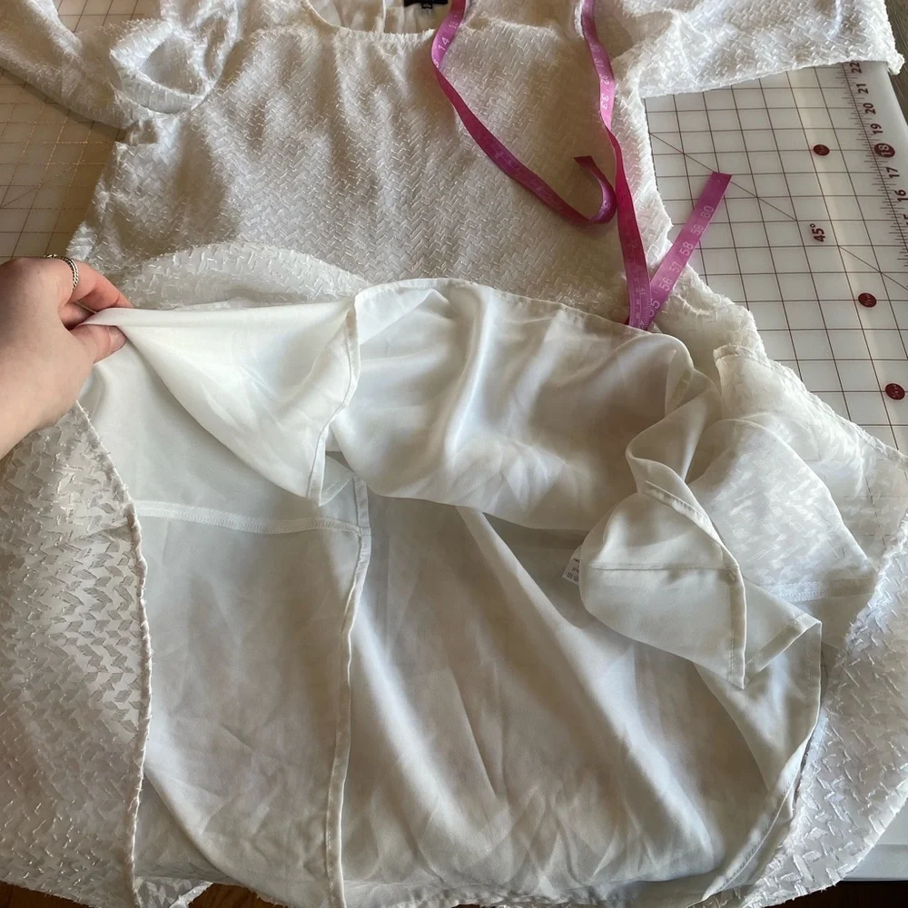 Lucca Couture NWOT size small beautiful white pattern summer sun dress